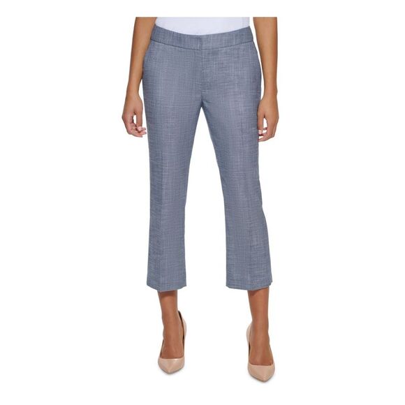 Calvin Klein Women's Pocketed Zippered Wear To Work Pants Purple Size 4 Petite